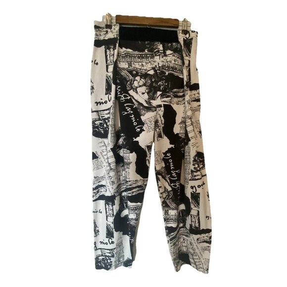 Sam Beach Other - Vtg Sam Beach Michelangelo Hammer Baggy Pants Adjustable One Size Black White